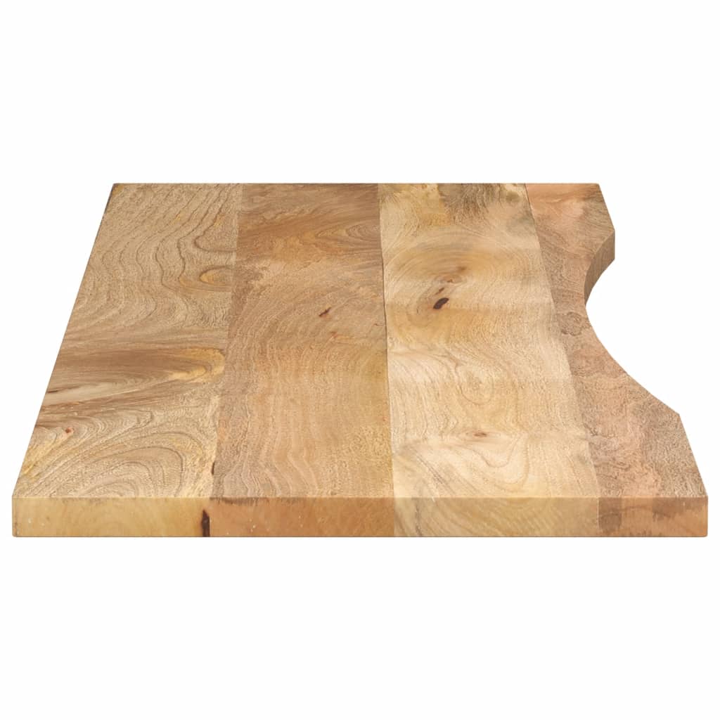 Dessus de bureau avec courbe 160x50x2,5 cm manguier massif brut - XIOS