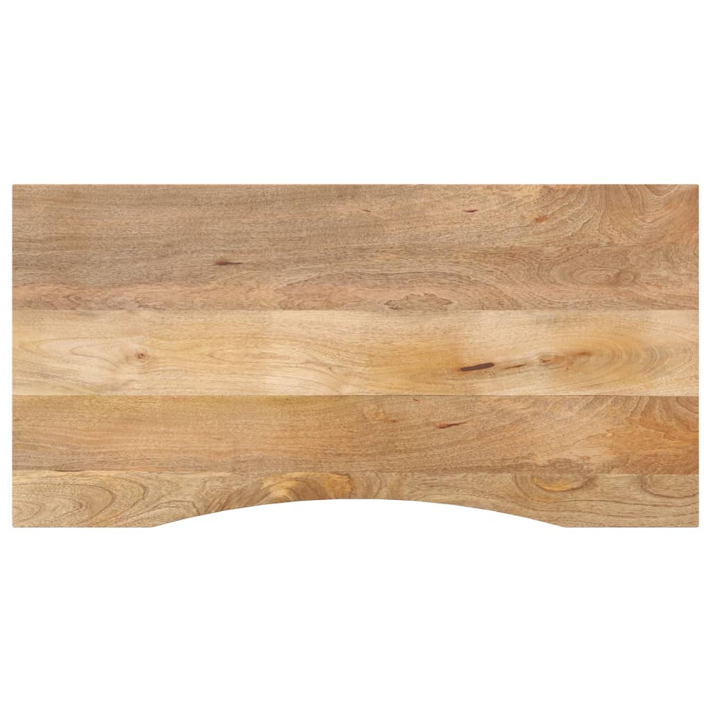 Dessus de bureau avec courbe 110x60x2,5 cm manguier massif brut - XIOS