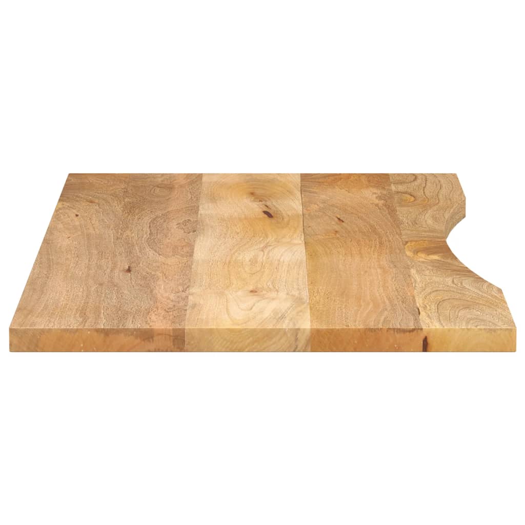 Dessus de bureau avec courbe 110x60x2,5 cm manguier massif brut - XIOS