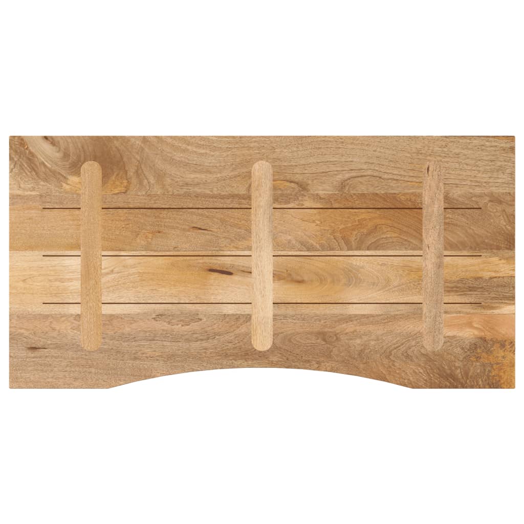 Dessus de bureau avec courbe 110x60x2,5 cm manguier massif brut - XIOS