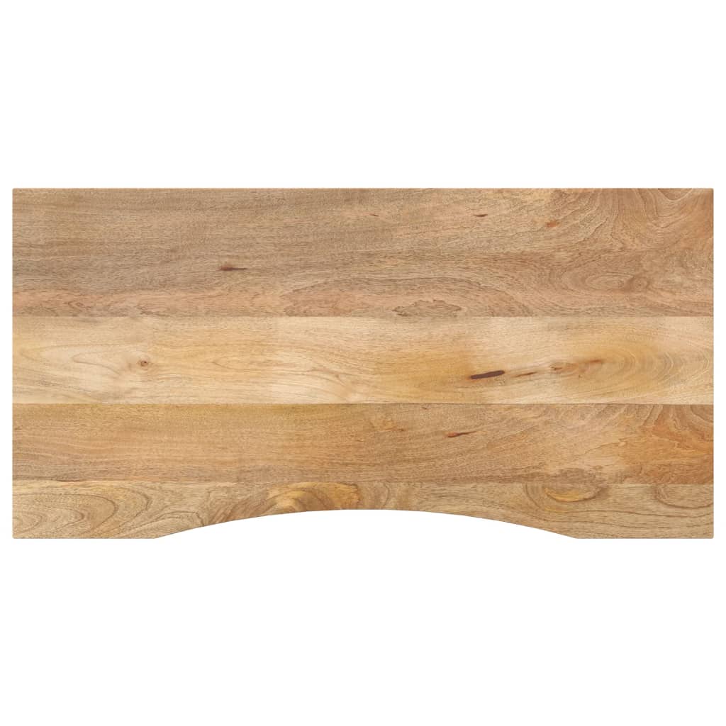 Dessus de bureau avec courbe 140x60x2,5 cm manguier massif brut - XIOS