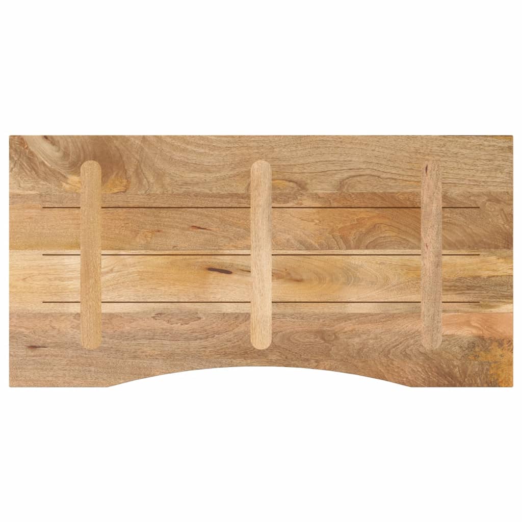 Dessus de bureau avec courbe 140x60x2,5 cm manguier massif brut - XIOS