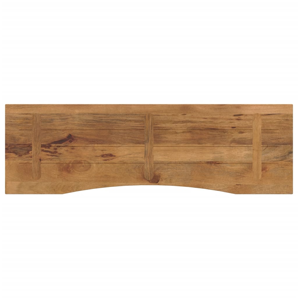 Dessus de bureau avec courbe 160x50x2,5 cm manguier massif brut - XIOS