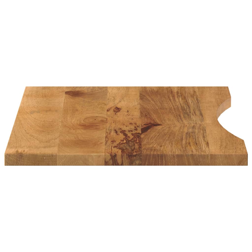 Dessus de bureau avec courbe 90x60x2,5 cm manguier massif brut - XIOS