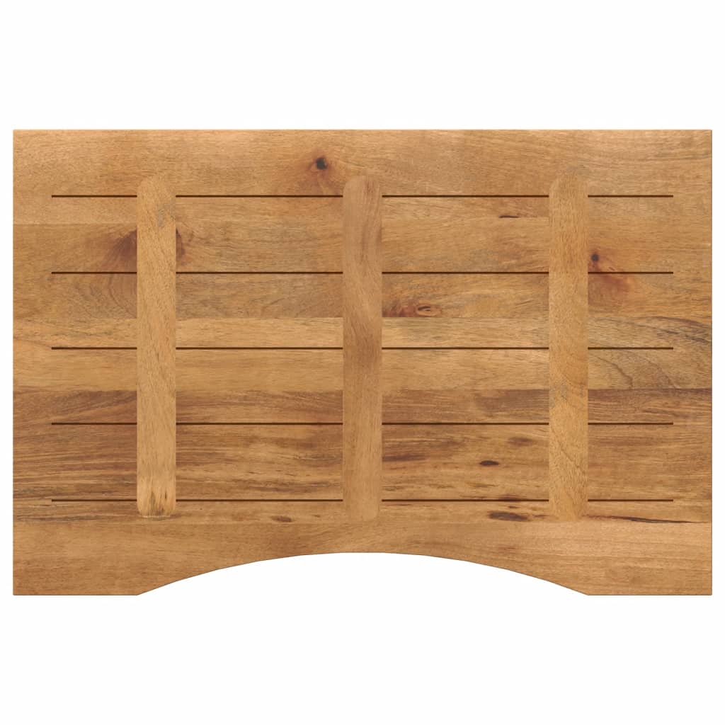 Dessus de bureau avec courbe 90x60x2,5 cm manguier massif brut - XIOS