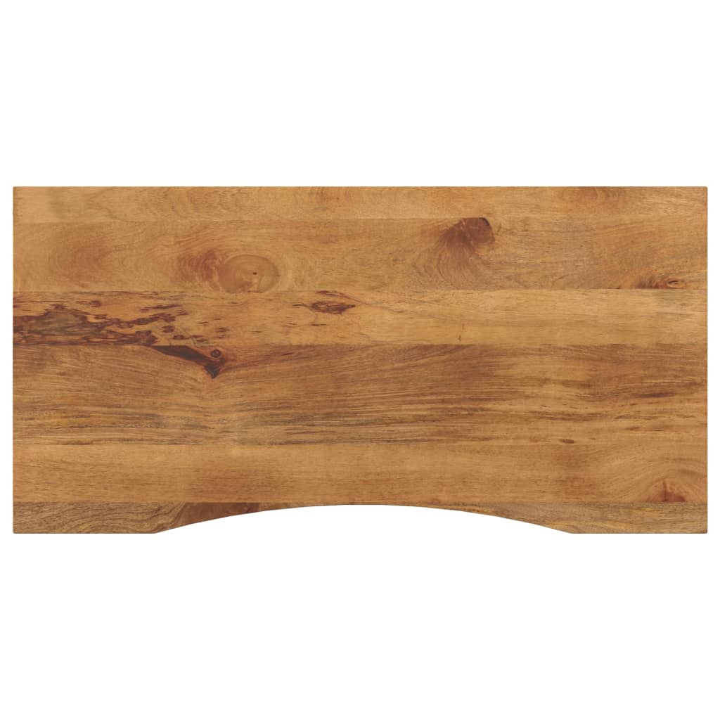 Dessus de bureau avec courbe 120x60x2,5 cm manguier massif brut - XIOS