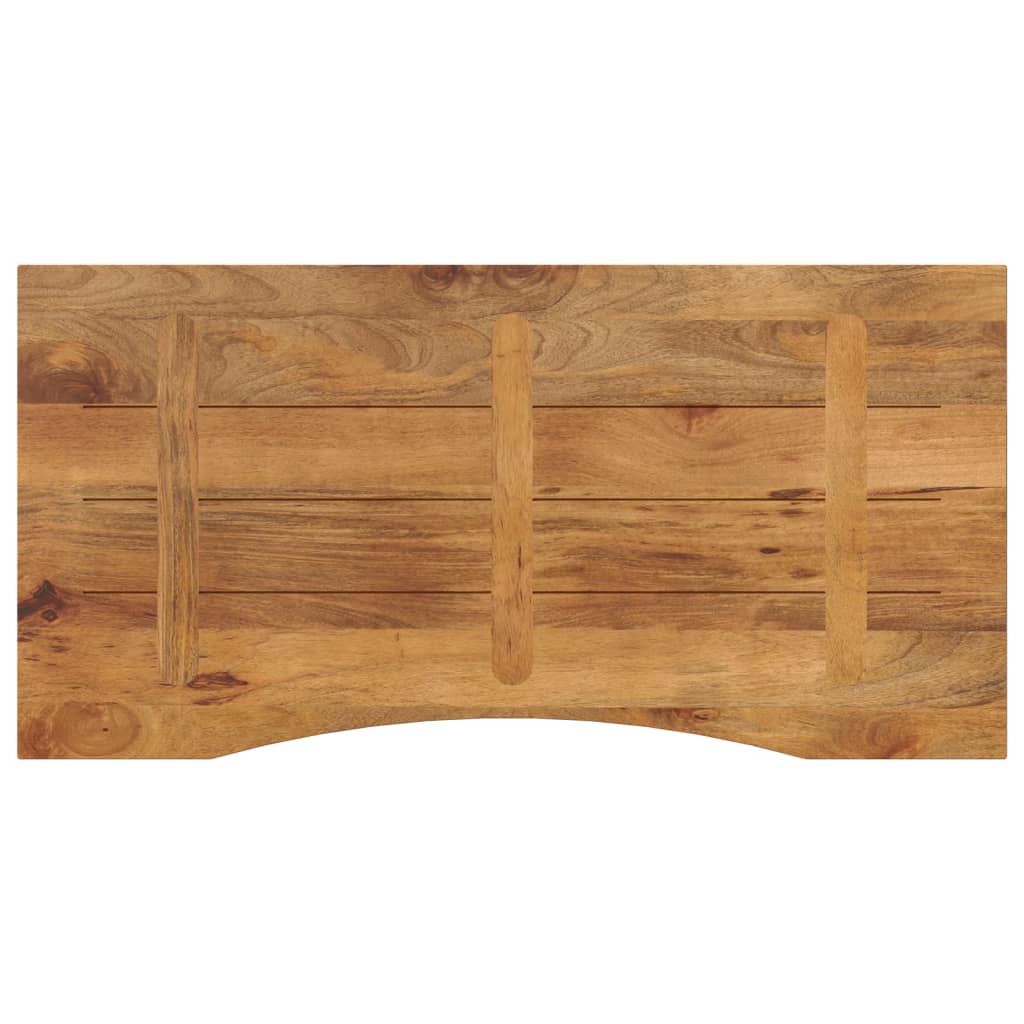 Dessus de bureau avec courbe 120x60x2,5 cm manguier massif brut - XIOS
