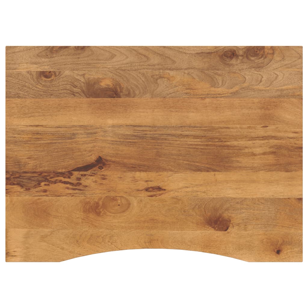 Dessus de bureau avec courbe 110x80x2,5 cm manguier massif brut - XIOS