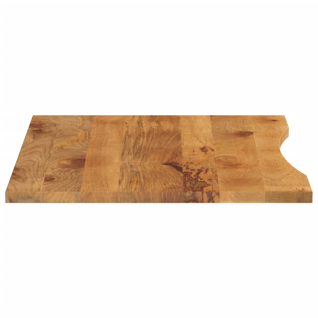 Dessus de bureau avec courbe 110x80x2,5 cm manguier massif brut - XIOS
