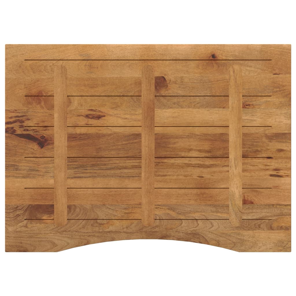 Dessus de bureau avec courbe 110x80x2,5 cm manguier massif brut - XIOS