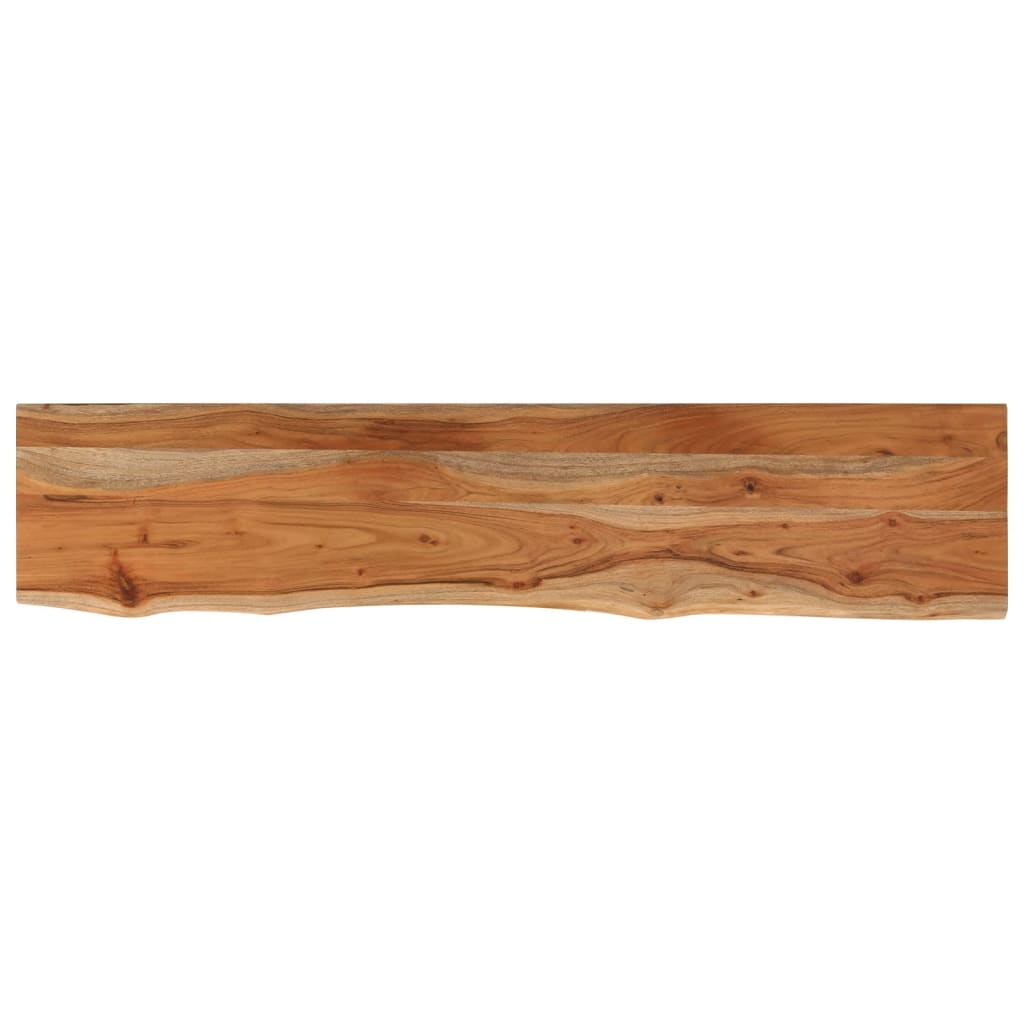 Étagère murale rectangulaire massif acacia bordure assortie - XIOS