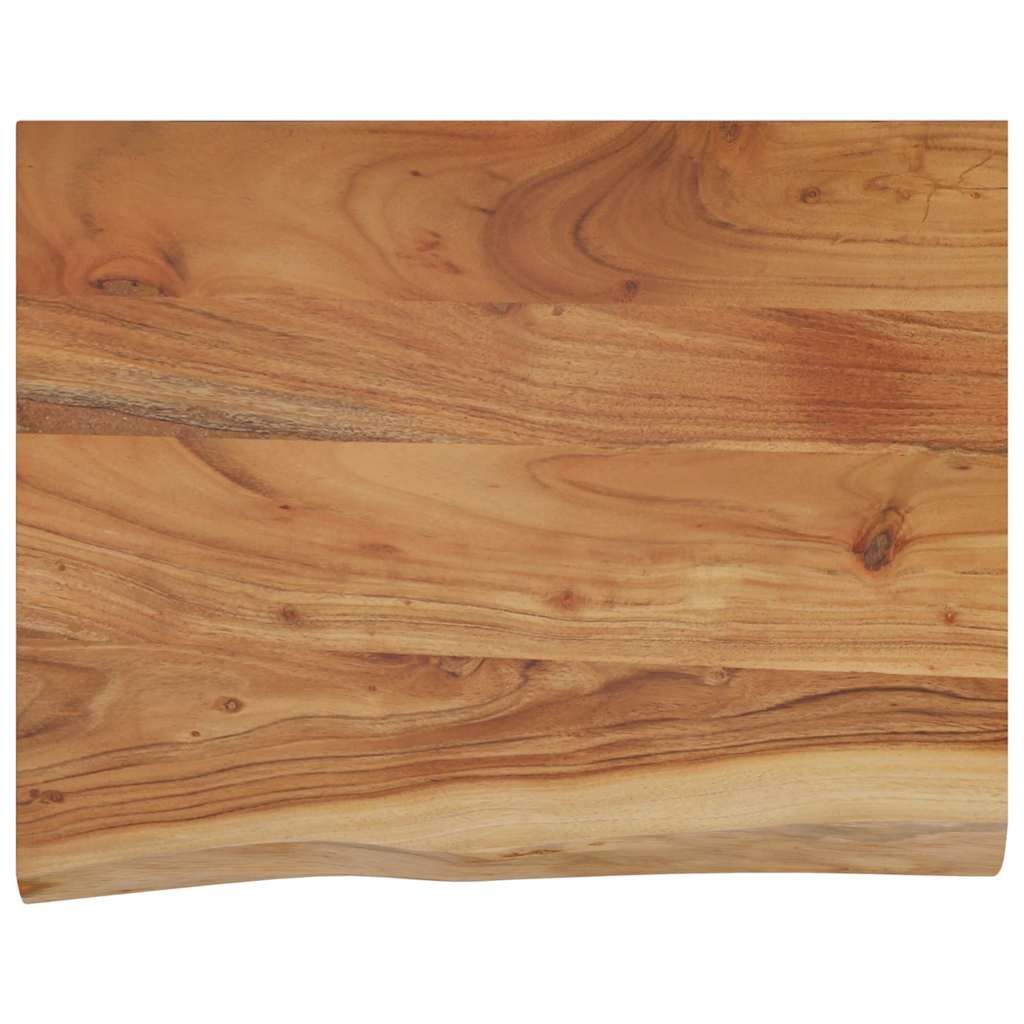 Étagère murale rectangulaire massif acacia bordure assortie - XIOS