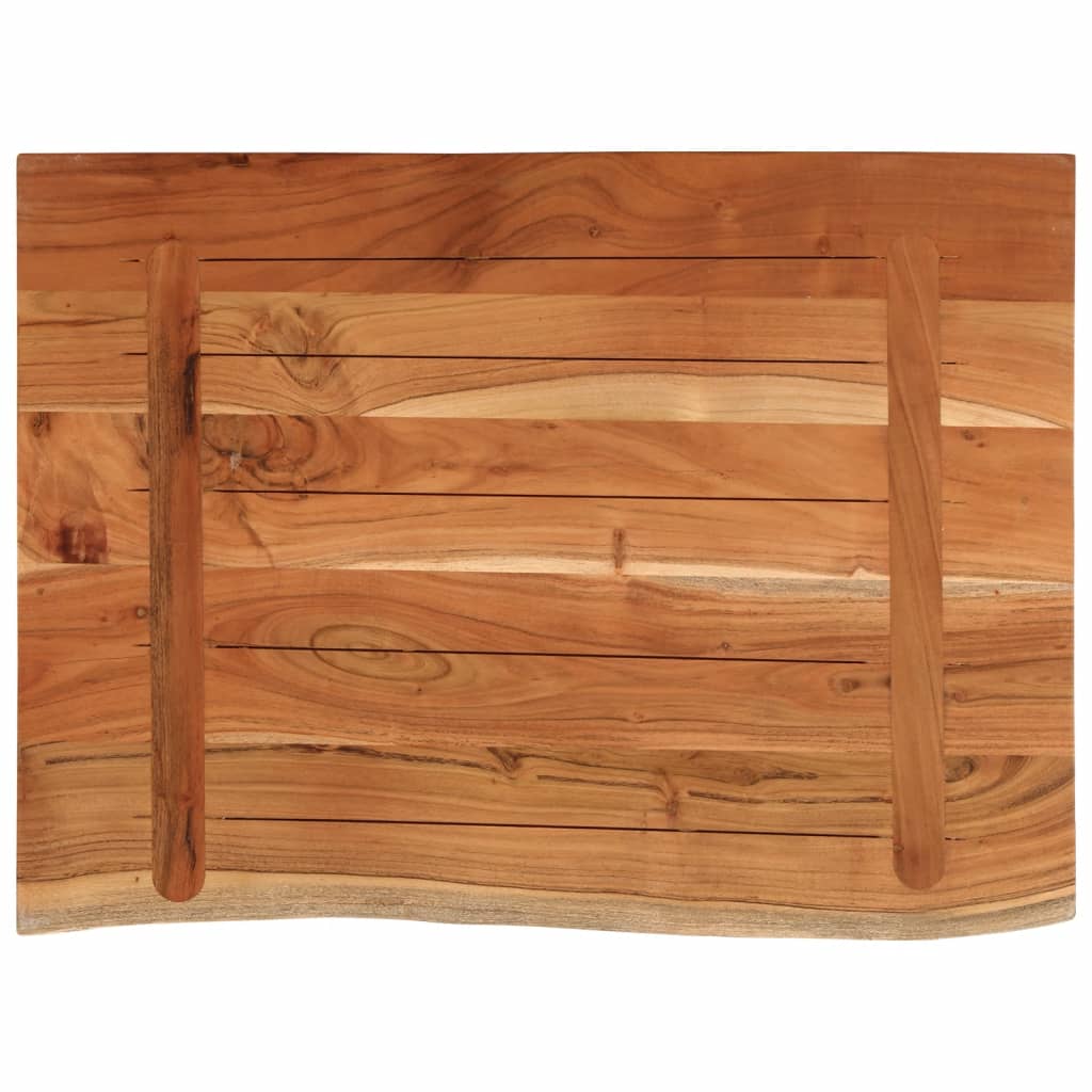 Comptoir de salle de bain 70x60x2,5 cm rectangulaire acacia