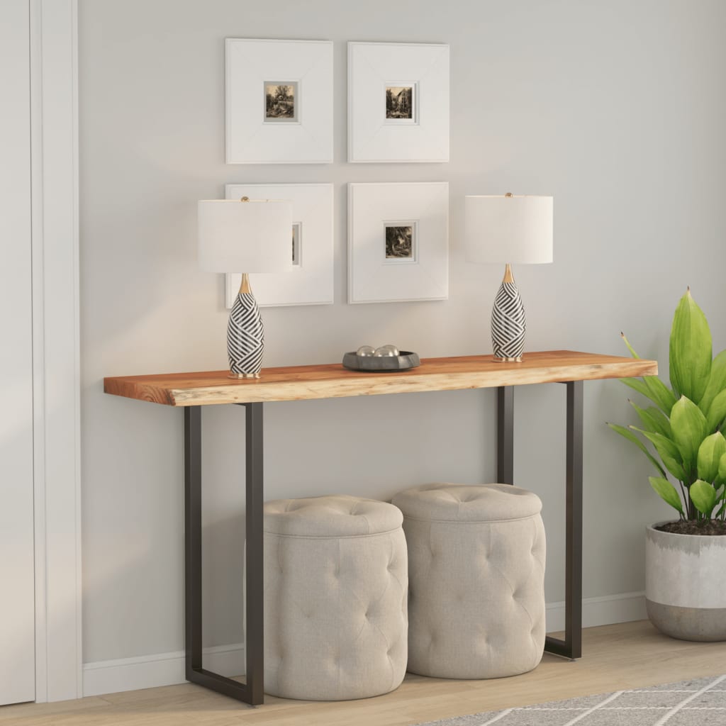 Dessus de table 140x40x3,8 cm rectangulaire bois massif acacia - XIOS