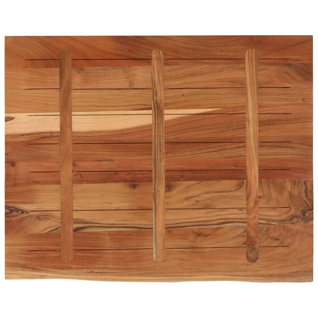 Dessus de table 100x80x3,8 cm rectangulaire bois massif acacia