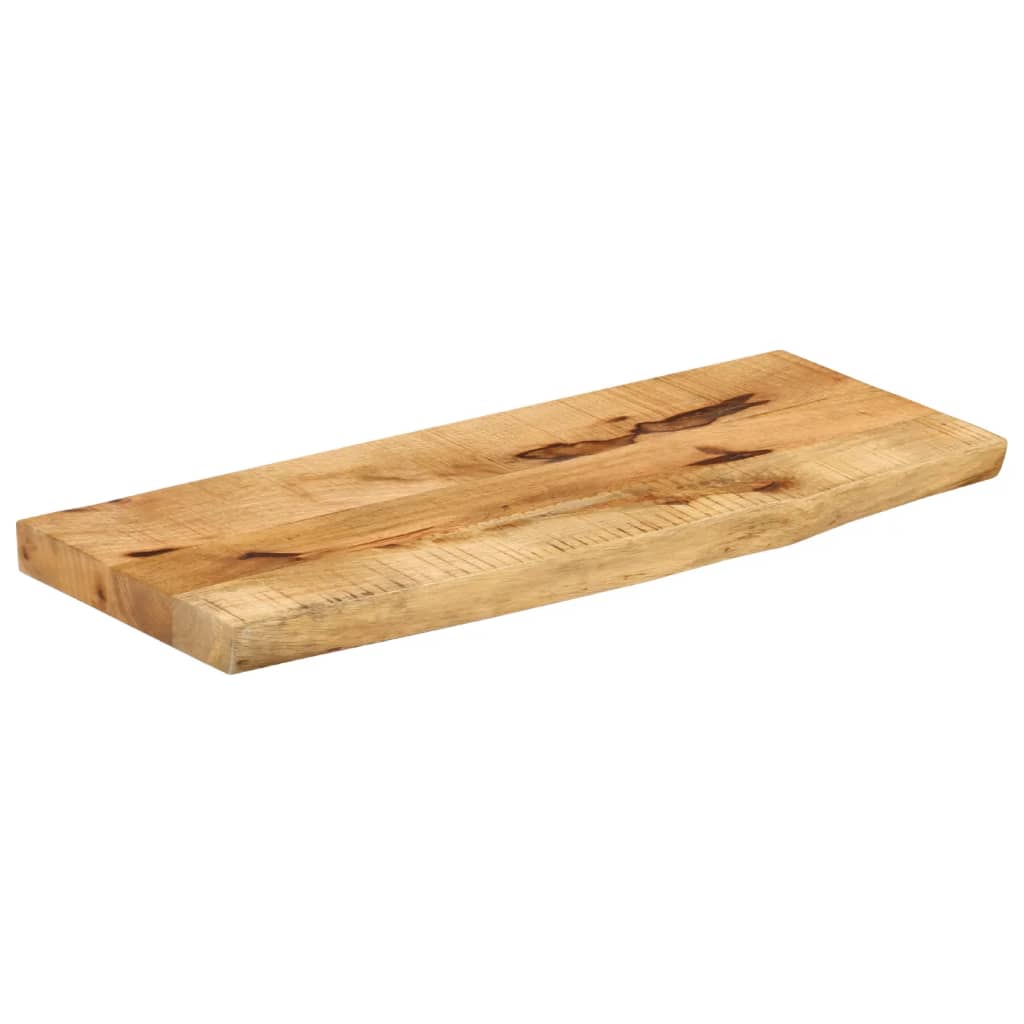Dessus de table 90x20x2,5 cm bord vif bois massif manguier brut - XIOS