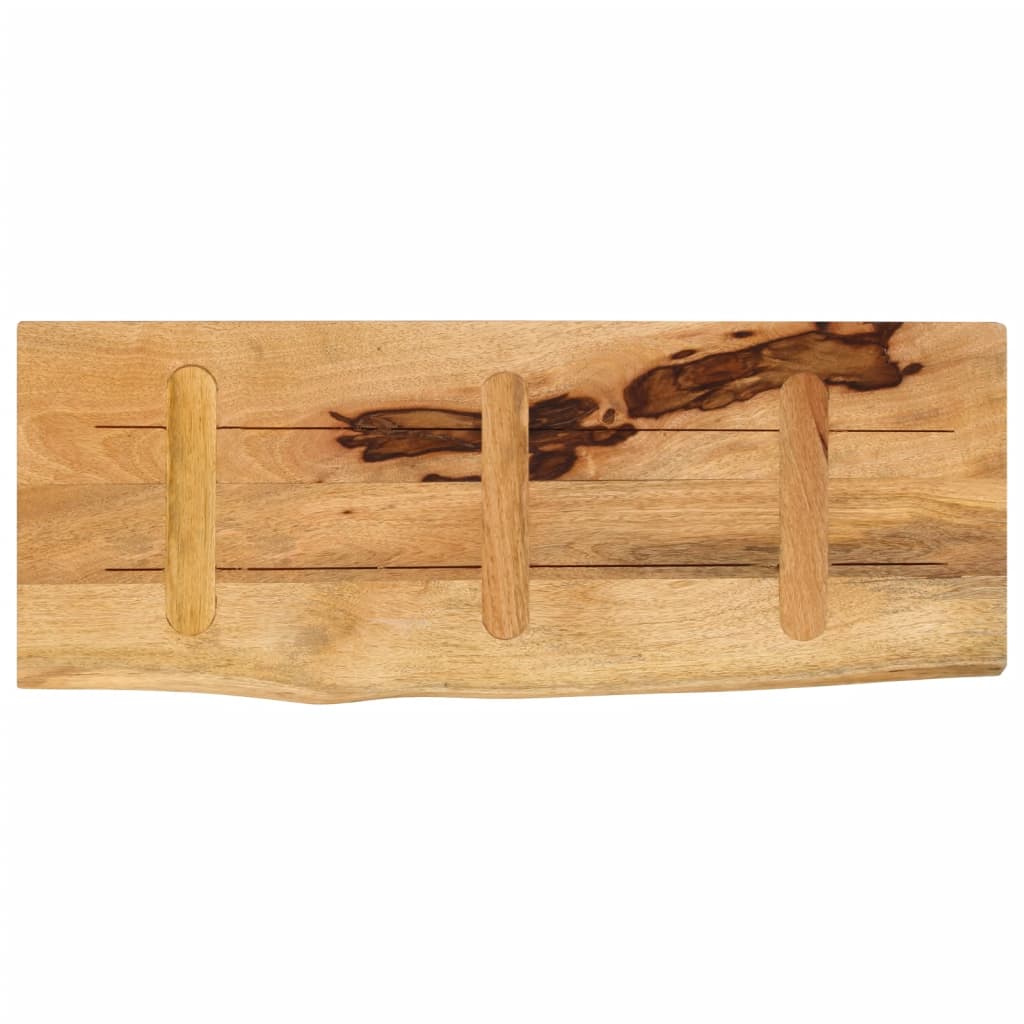 Dessus de table 90x20x2,5 cm bord vif bois massif manguier brut - XIOS