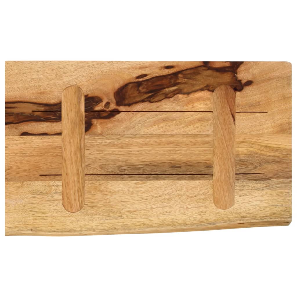 Dessus de table 60x40x2,5 cm bord vif bois massif manguier brut - XIOS