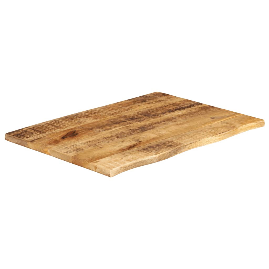 Dessus de table 70x60x2,5 cm bord vif bois massif manguier brut - XIOS