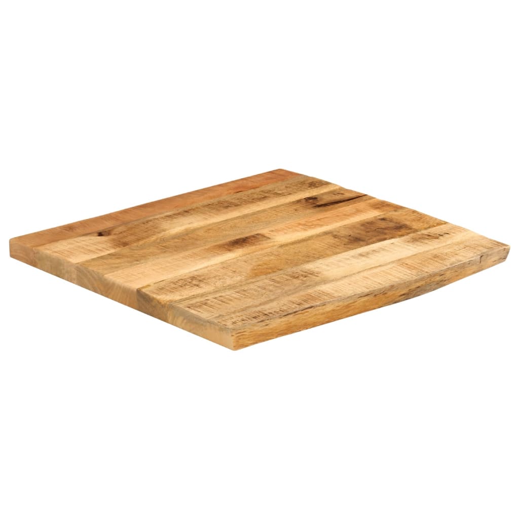 Dessus de table 40x40x3,8 cm bord vif bois massif manguier brut - XIOS