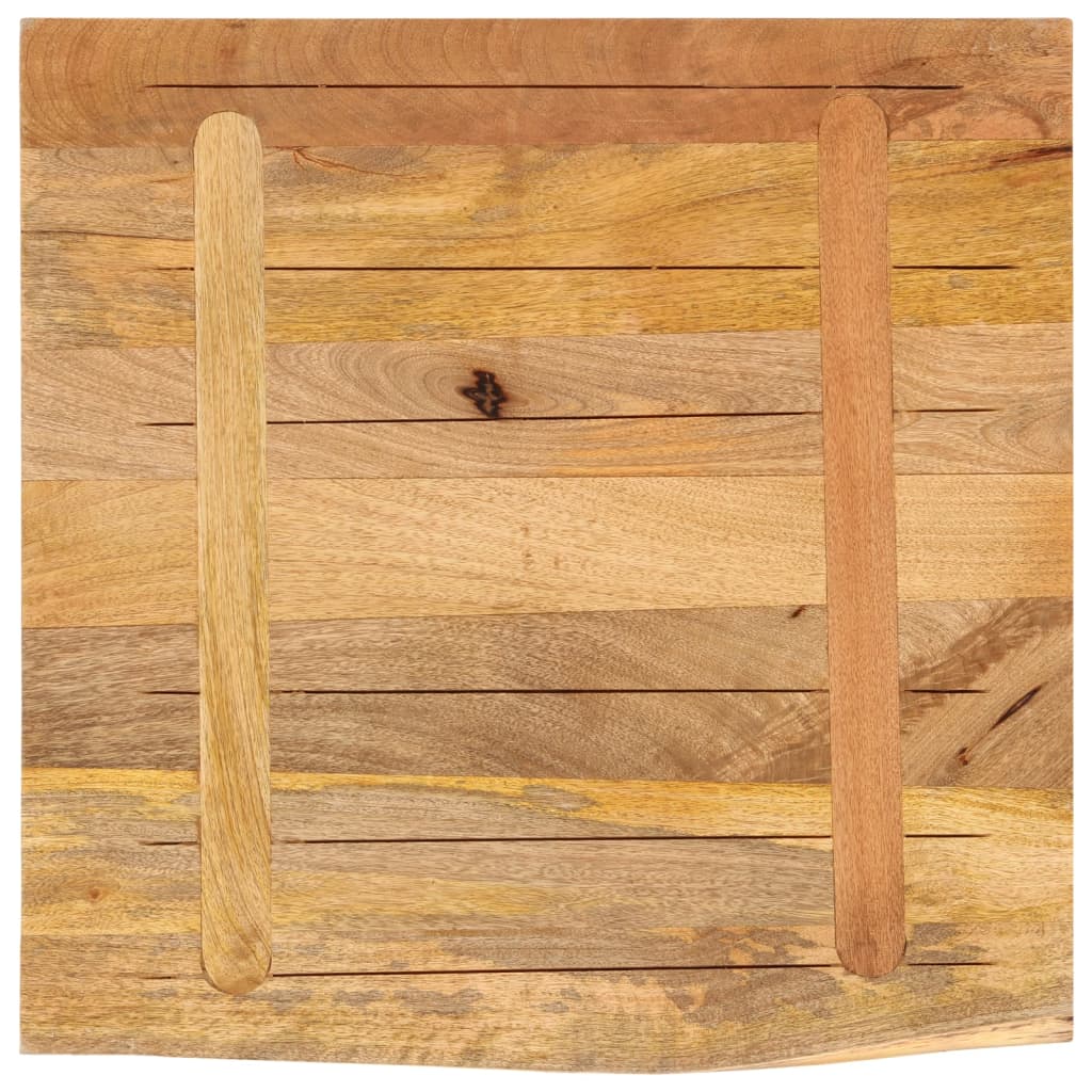 Dessus de table 40x40x3,8 cm bord vif bois massif manguier brut - XIOS