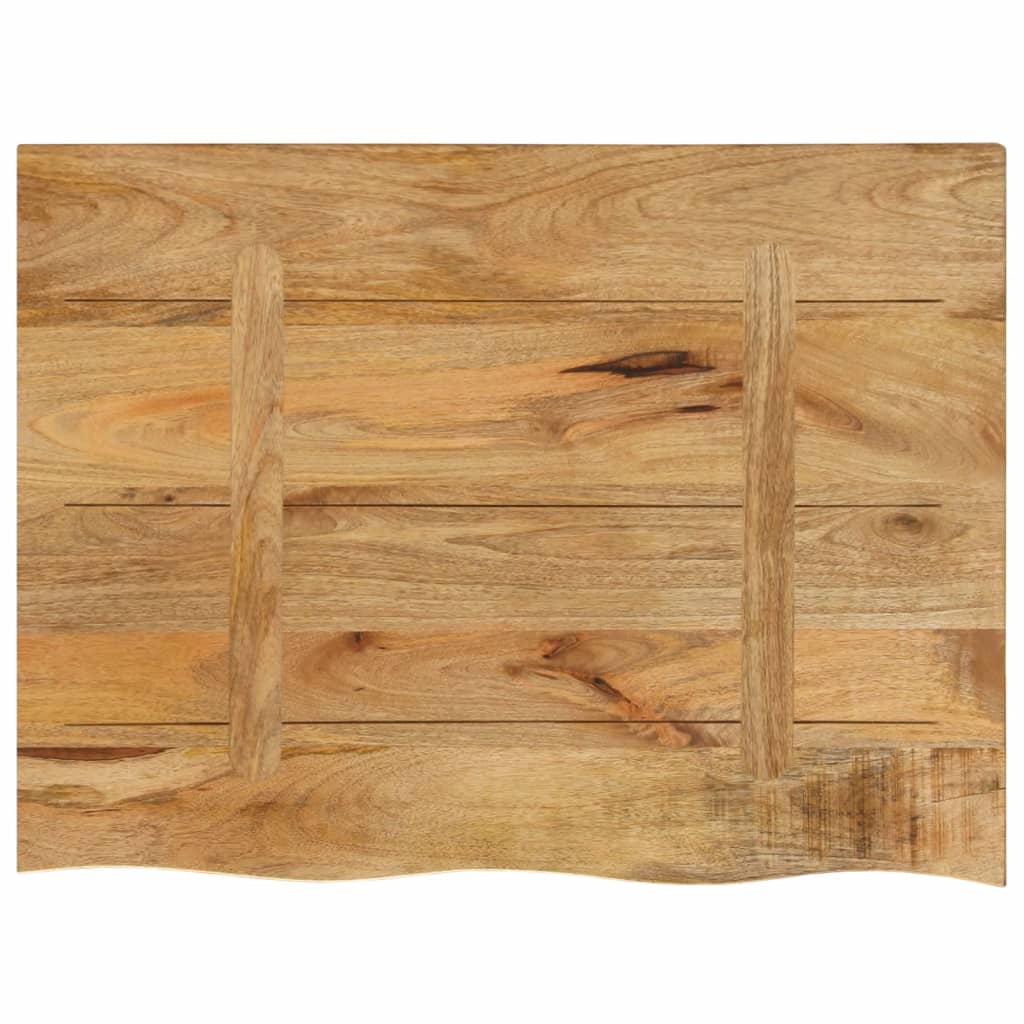 Dessus de table 70x60x3,8 cm bord vif bois massif manguier brut - XIOS