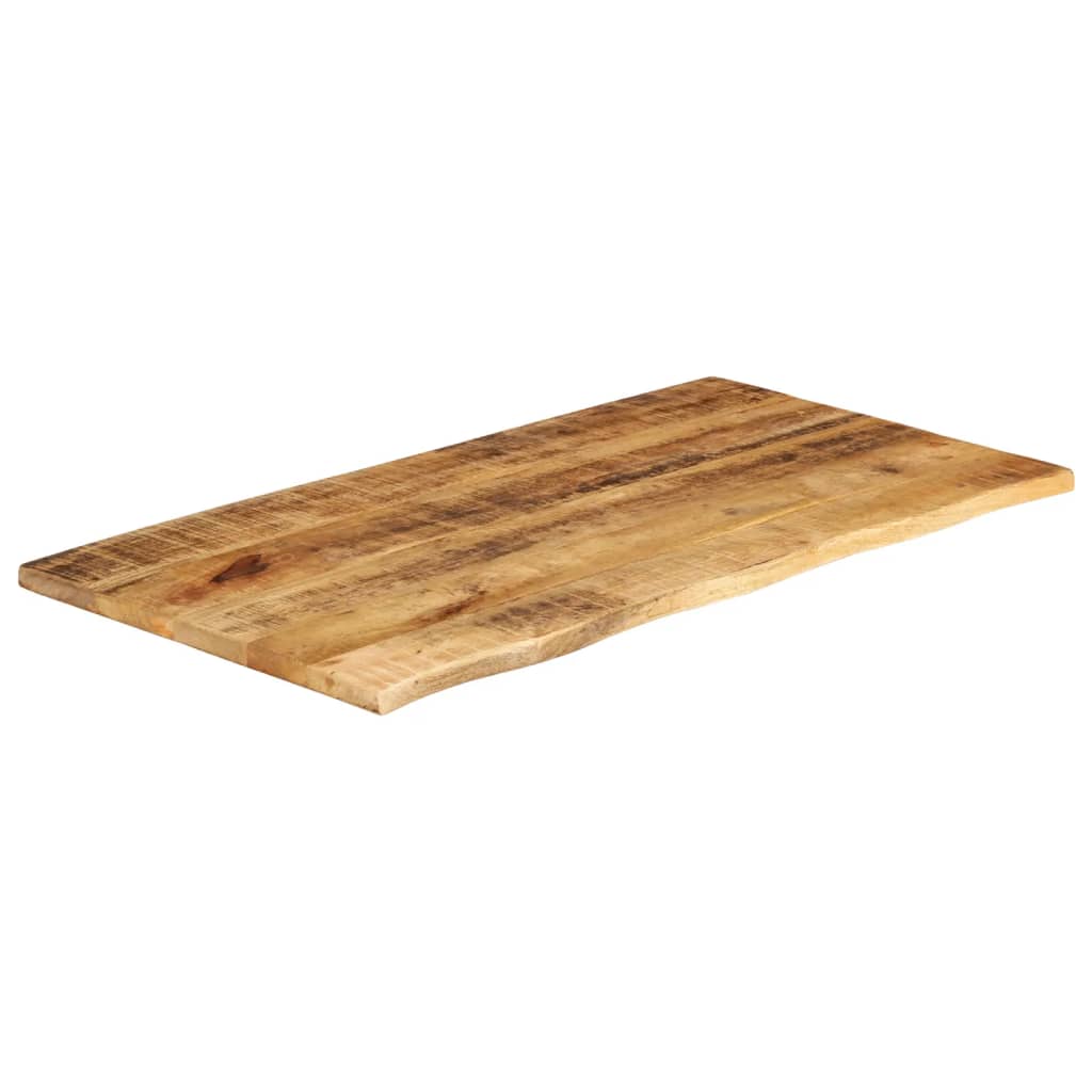 Dessus de table 110x60x3,8cm bord vif bois massif manguier brut - XIOS