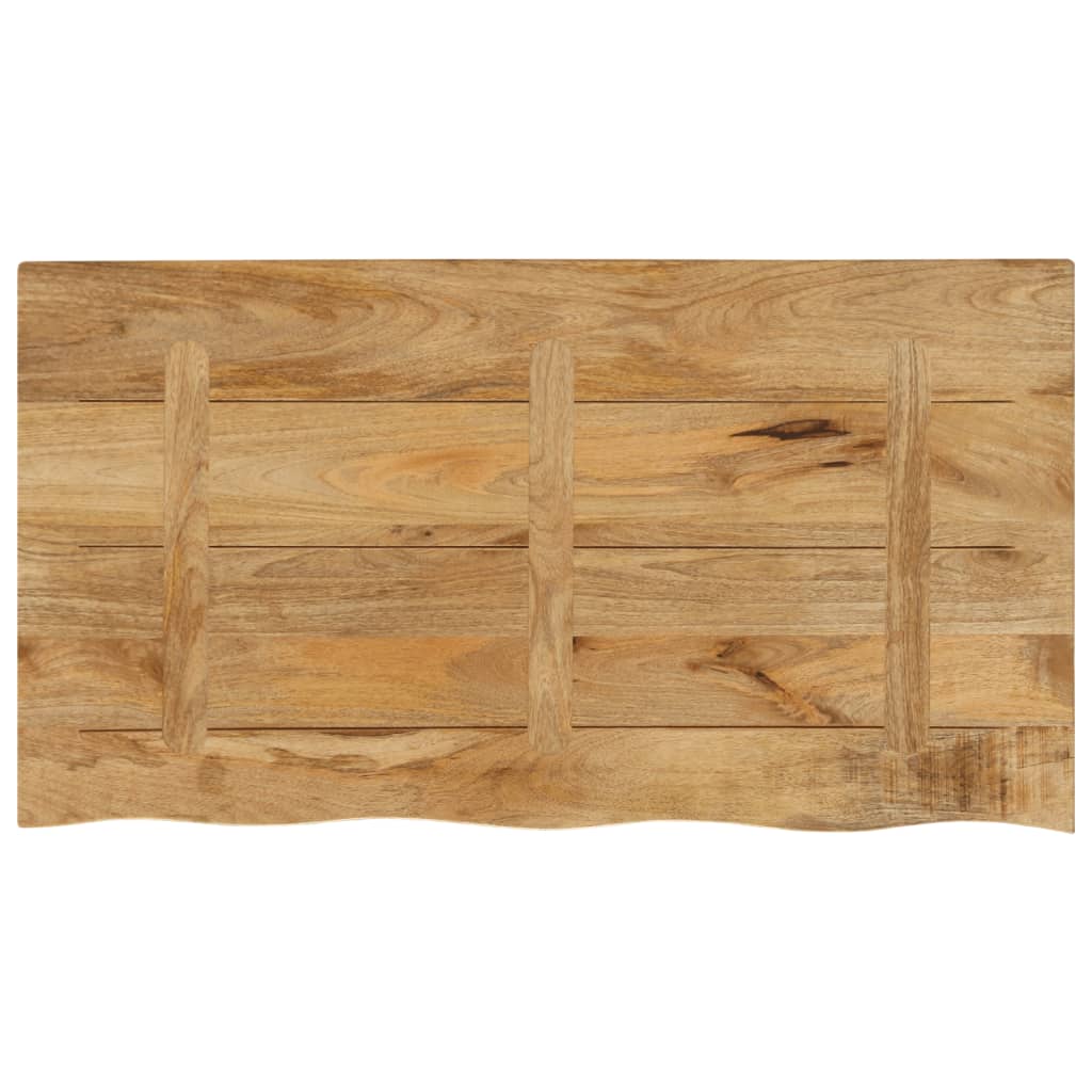 Dessus de table 110x60x3,8cm bord vif bois massif manguier brut - XIOS