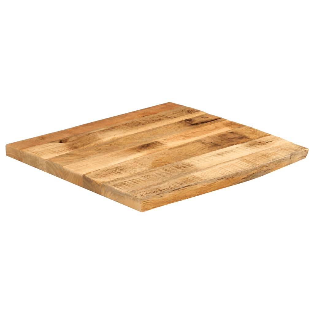 Dessus de table 80x80x3,8 cm bord vif bois massif manguier brut - XIOS