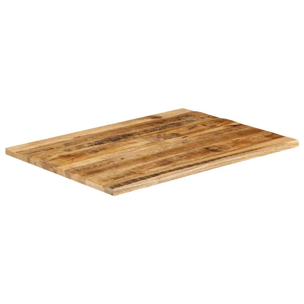 Dessus de table 100x80x3,8cm bord vif bois massif manguier brut - XIOS
