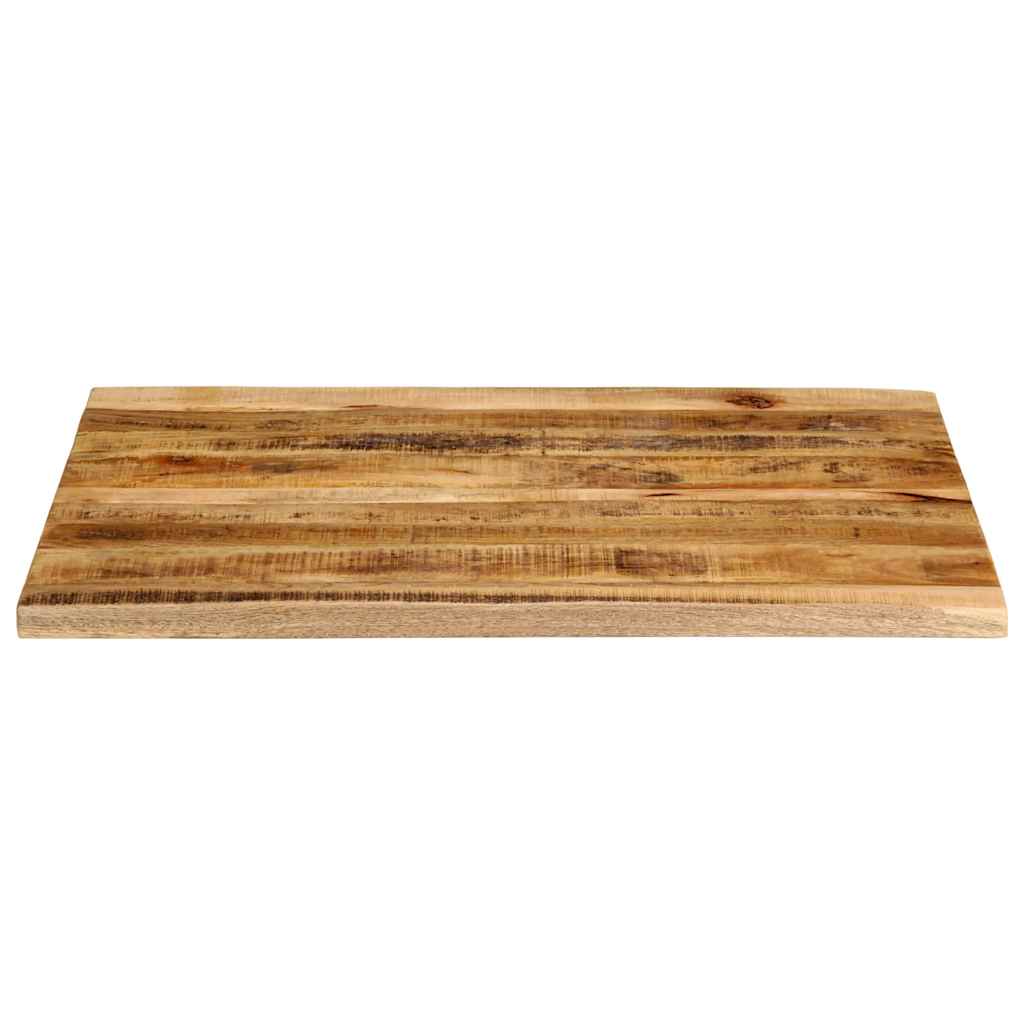 Dessus de table 100x80x3,8cm bord vif bois massif manguier brut - XIOS