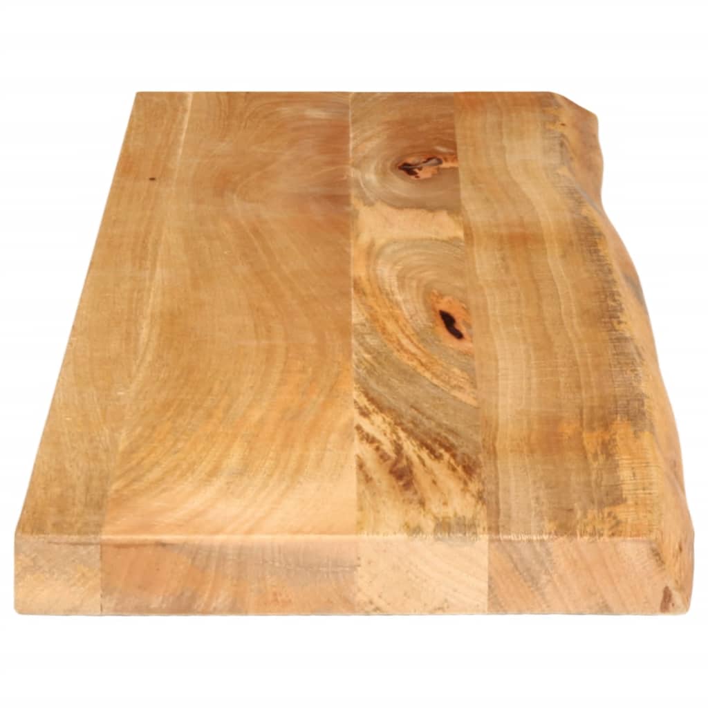 Dessus de table à bord vivant 120x20x2,5cm bois massif manguier - XIOS