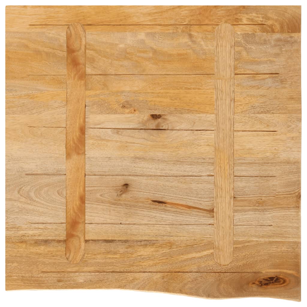 Dessus de table à bord vivant 60x60x2,5 cm bois massif manguier - XIOS