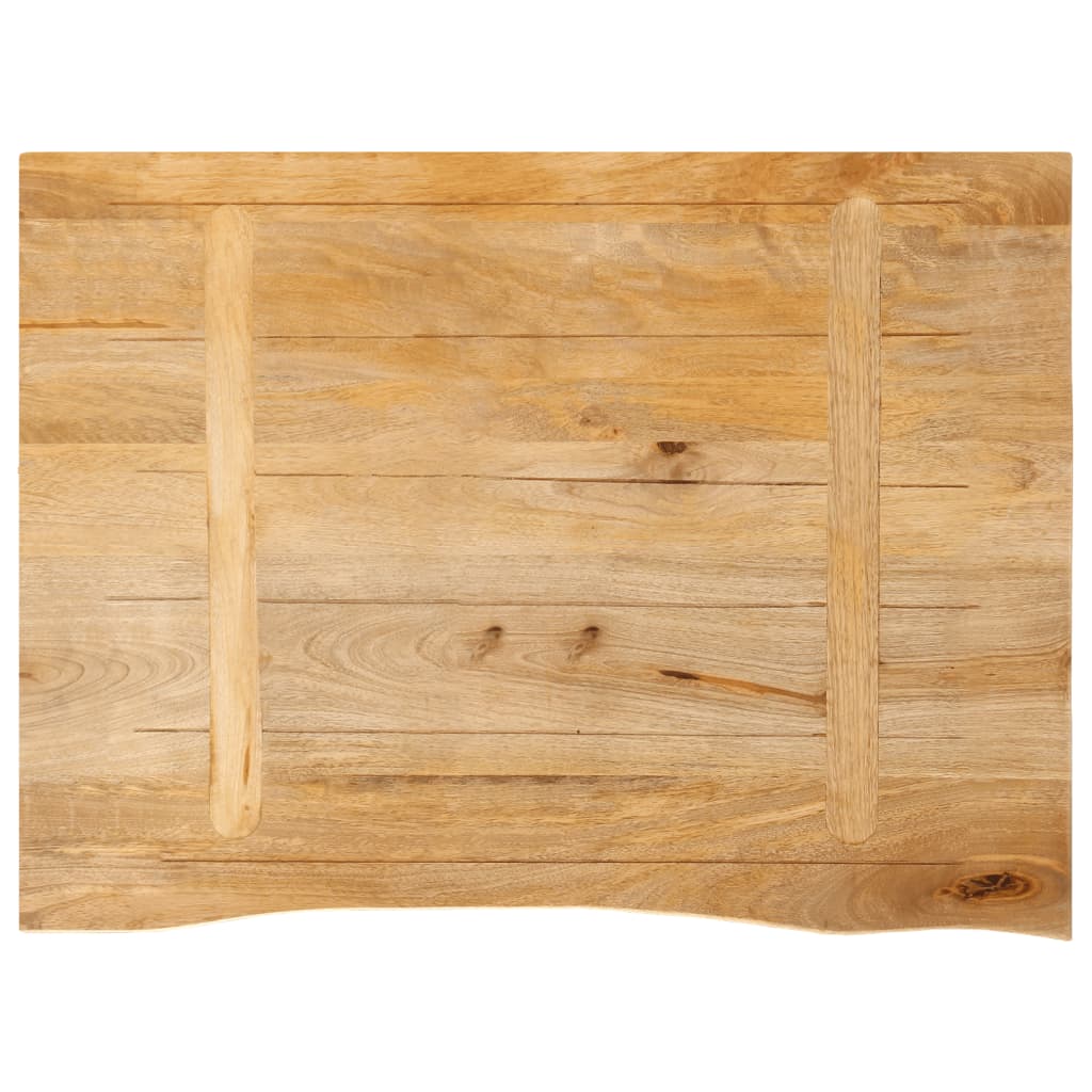 Dessus de table à bord vivant 80x60x2,5 cm bois massif manguier - XIOS