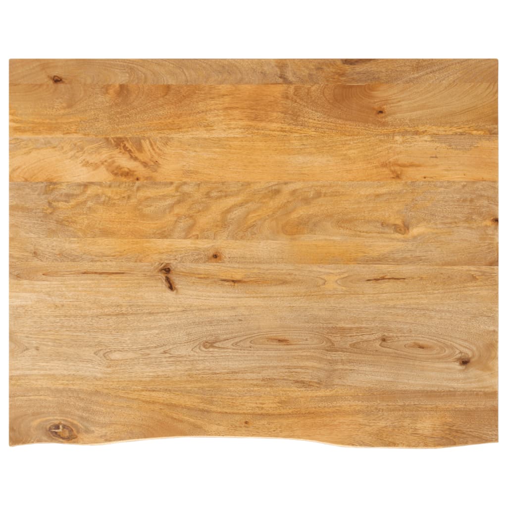 Dessus de table à bord vivant 100x80x2,5cm bois massif manguier - XIOS