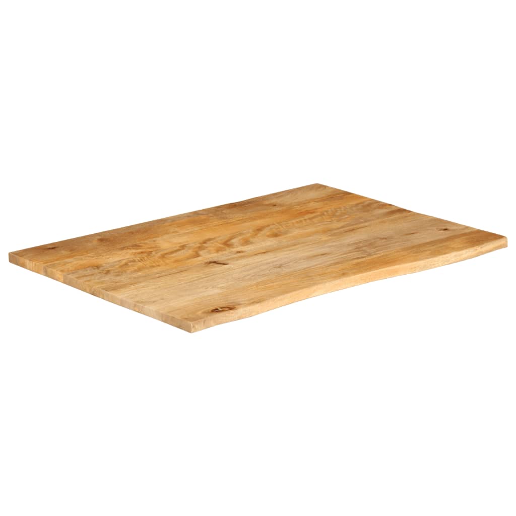 Dessus de table à bord vivant 100x80x2,5cm bois massif manguier - XIOS