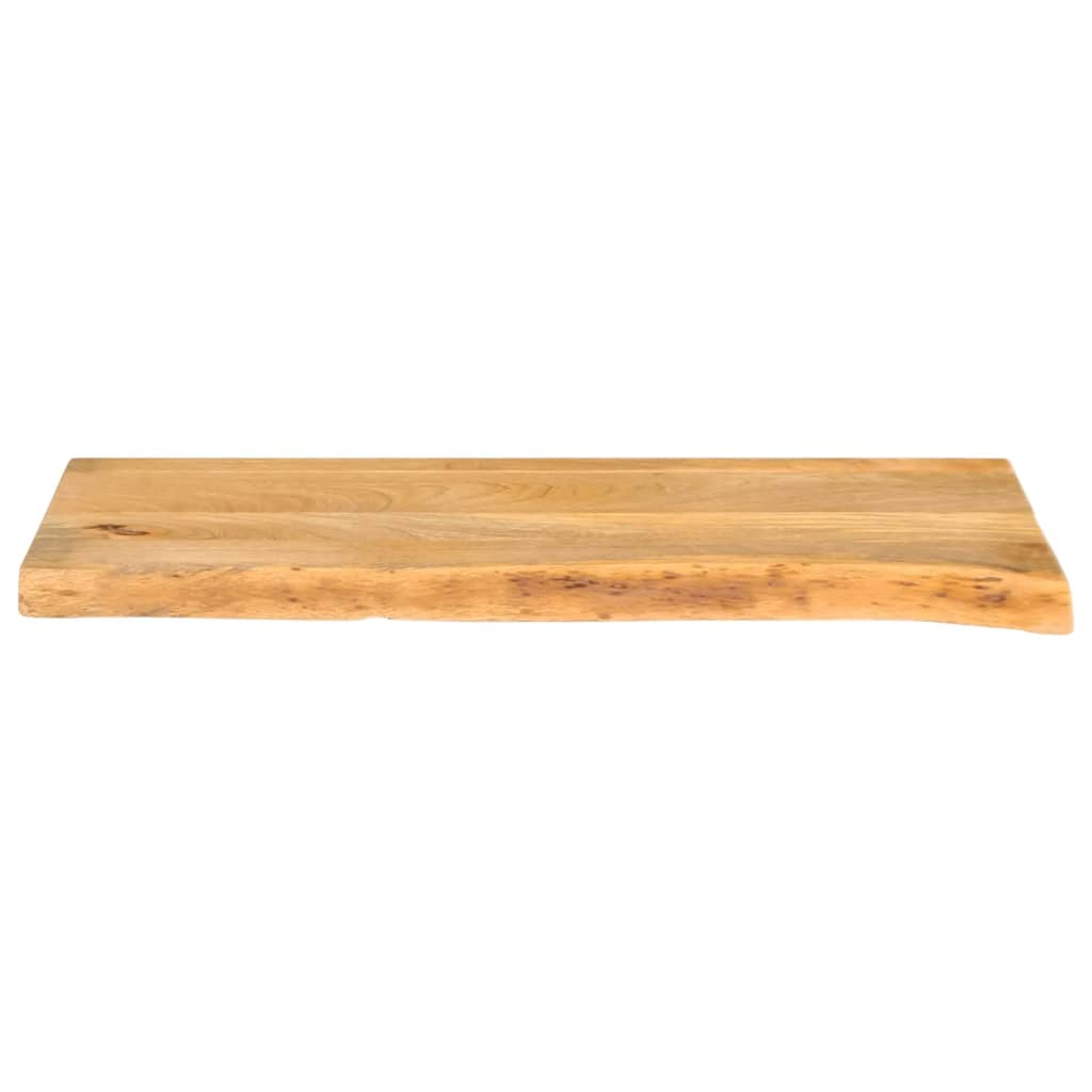 Dessus de table à bord vivant 90x20x3,8 cm bois massif manguier - XIOS