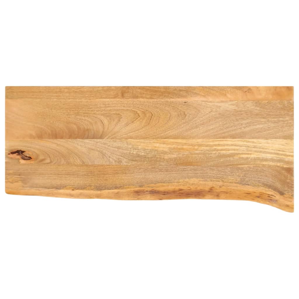 Dessus de table à bord vivant 80x40x3,8 cm bois massif manguier - XIOS