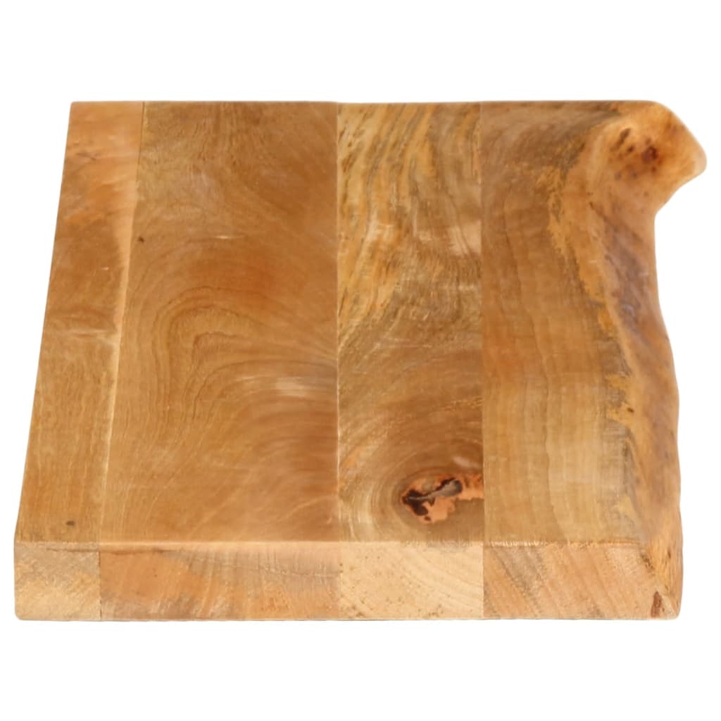 Dessus de table à bord vivant 80x40x3,8 cm bois massif manguier - XIOS