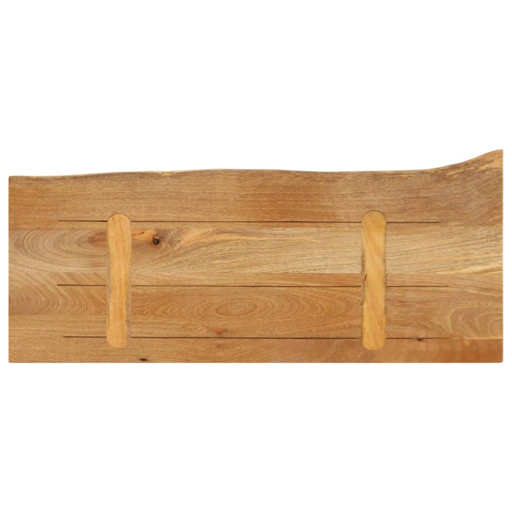 Dessus de table à bord vivant 80x40x3,8 cm bois massif manguier - XIOS
