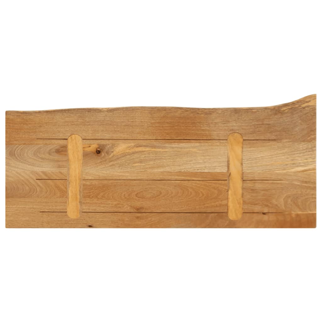 Dessus de table à bord vivant 90x40x3,8 cm bois massif manguier - XIOS