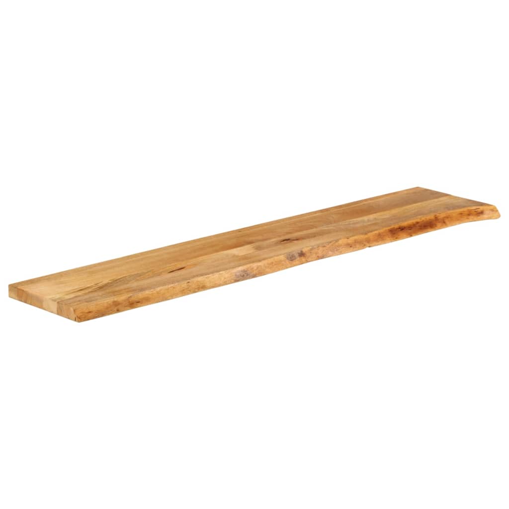 Dessus de table à bord vivant 140x40x3,8cm bois massif manguier