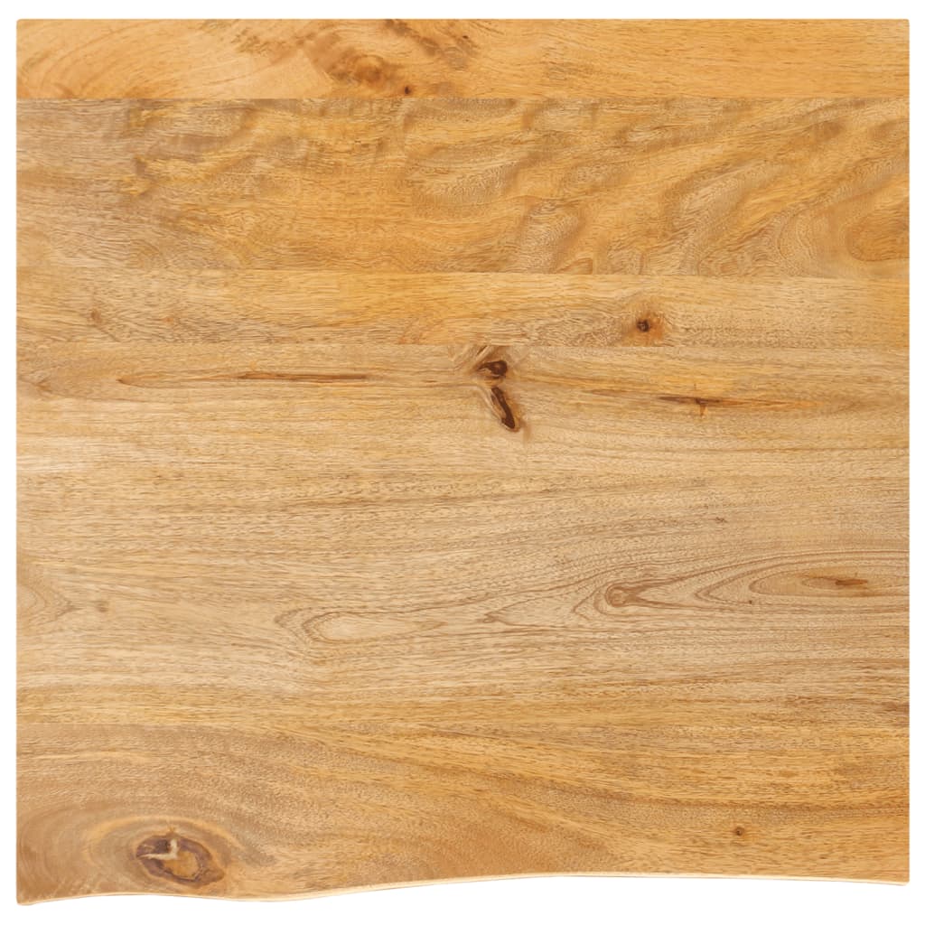 Dessus de table à bord vivant 60x60x3,8 cm bois massif manguier - XIOS