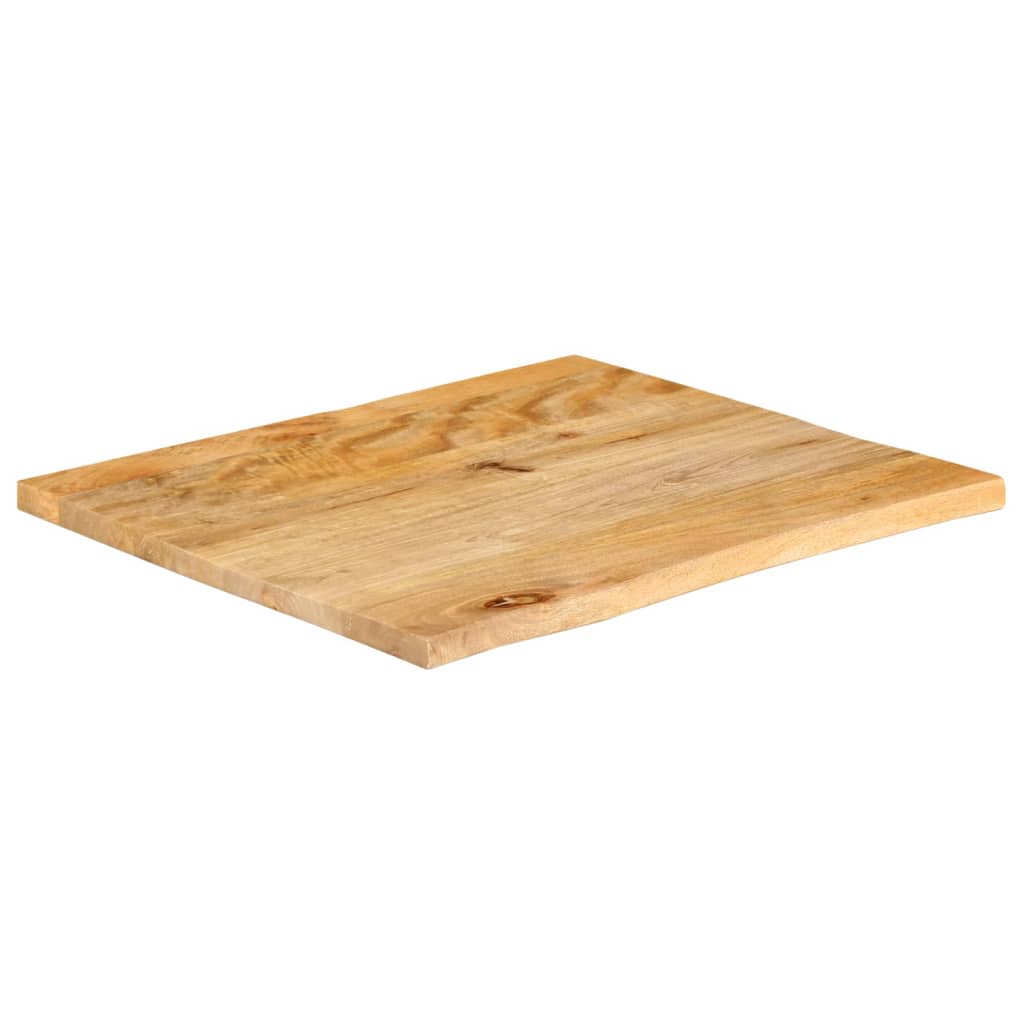 Dessus de table à bord vivant 60x60x3,8 cm bois massif manguier - XIOS