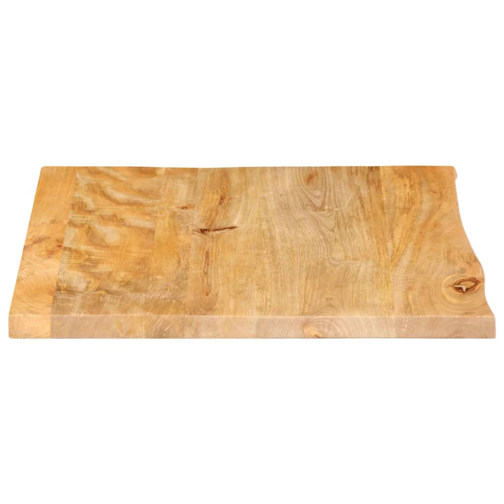 Dessus de table à bord vivant 60x60x3,8 cm bois massif manguier - XIOS