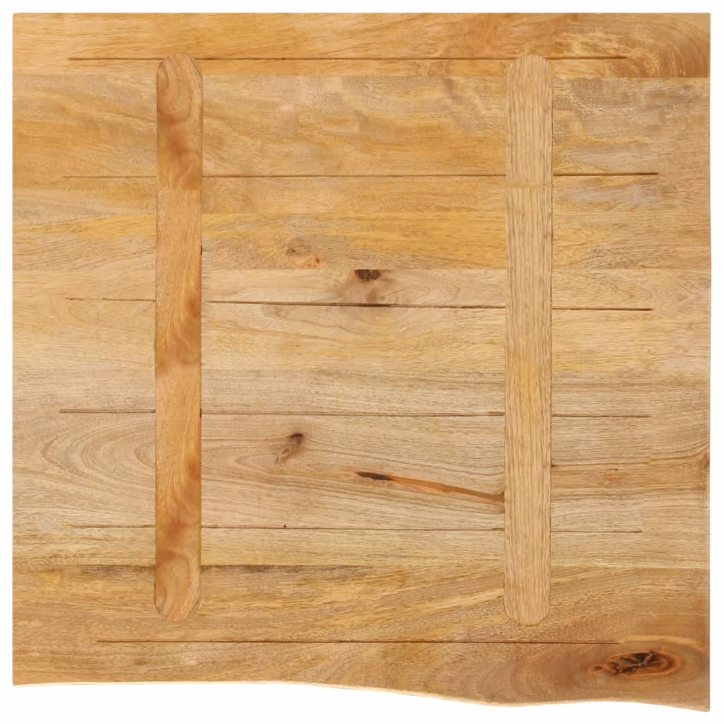 Dessus de table à bord vivant 60x60x3,8 cm bois massif manguier - XIOS