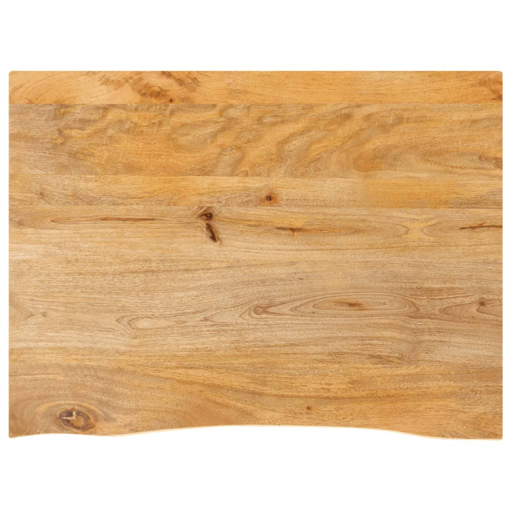 Dessus de table à bord vivant 70x60x3,8 cm bois massif manguier - XIOS