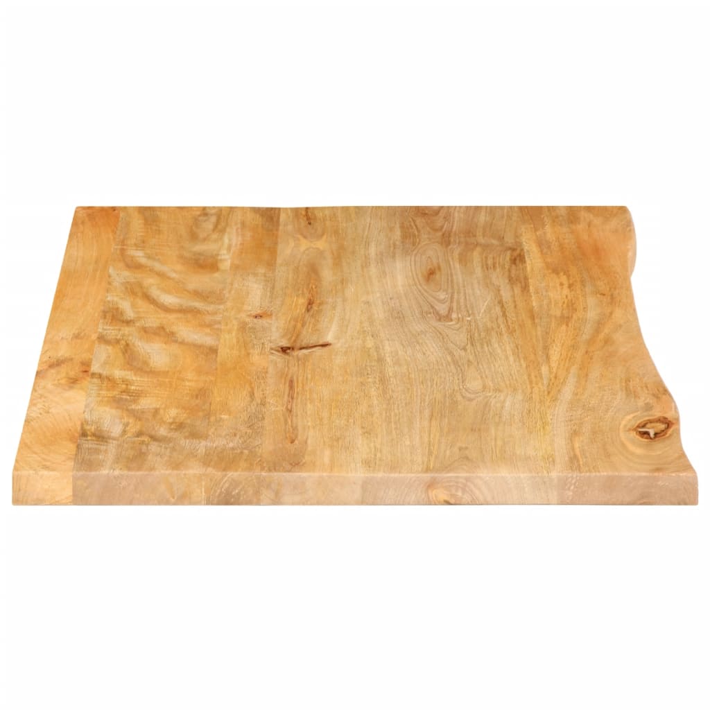 Dessus de table à bord vivant 70x60x3,8 cm bois massif manguier - XIOS