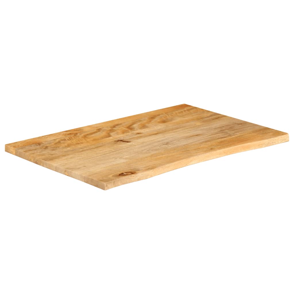 Dessus de table à bord vivant 80x60x3,8 cm bois massif manguier - XIOS