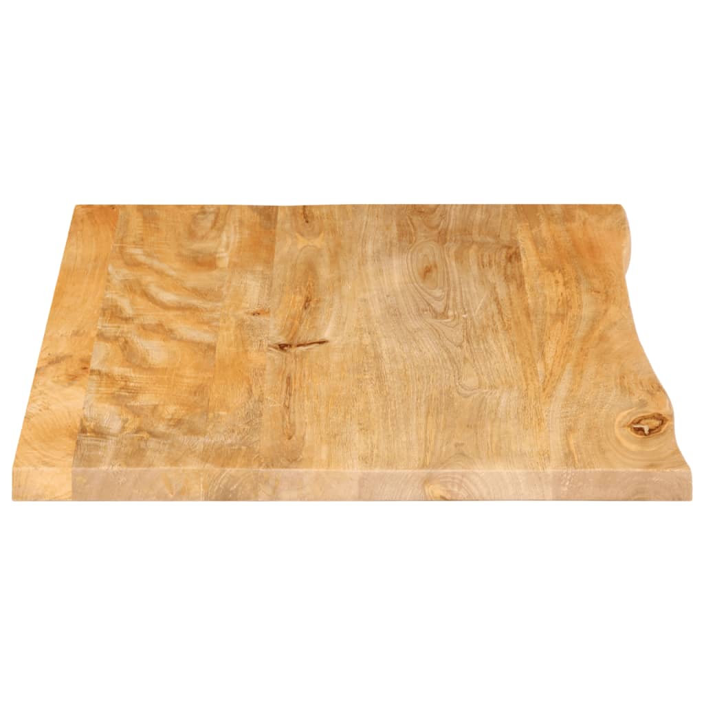 Dessus de table à bord vivant 80x60x3,8 cm bois massif manguier - XIOS